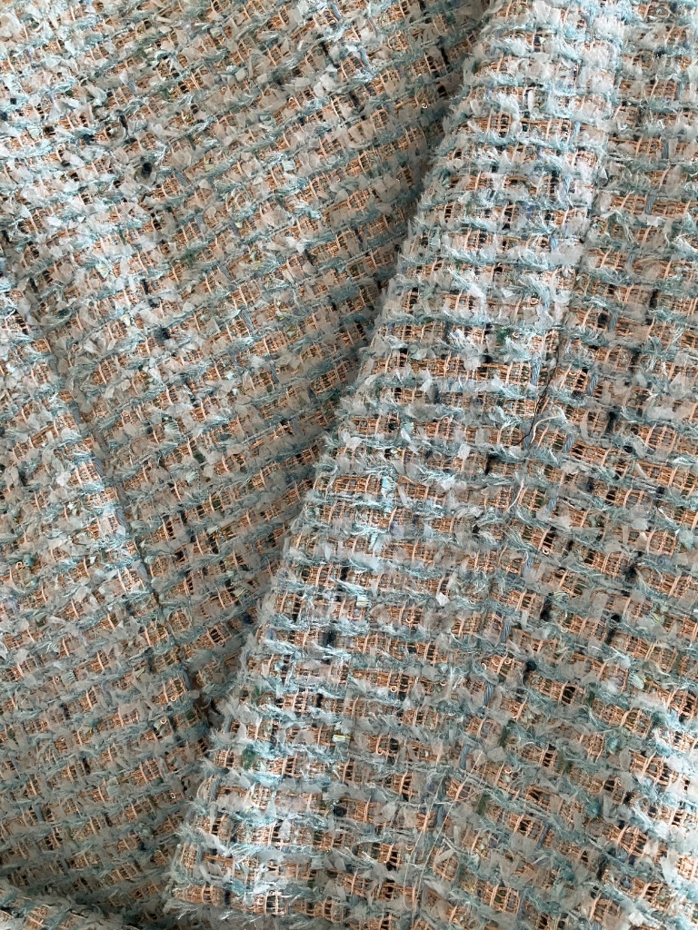 St. John Light Blue Tweed Midi Sheath Dress - Picture 5 of 6